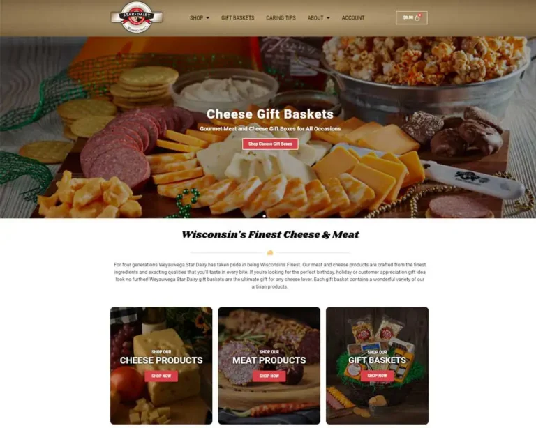Star Dairy web design screenshot.