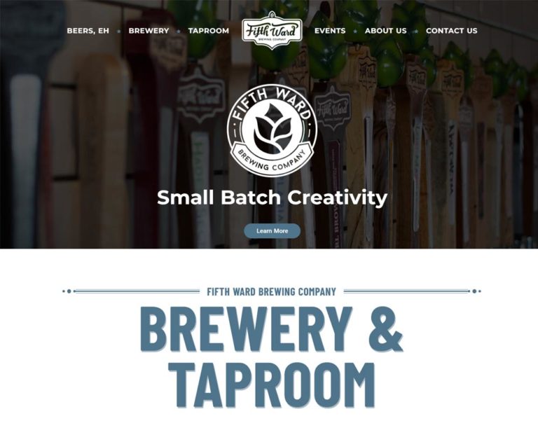 Fifth Ward Brewery Website
