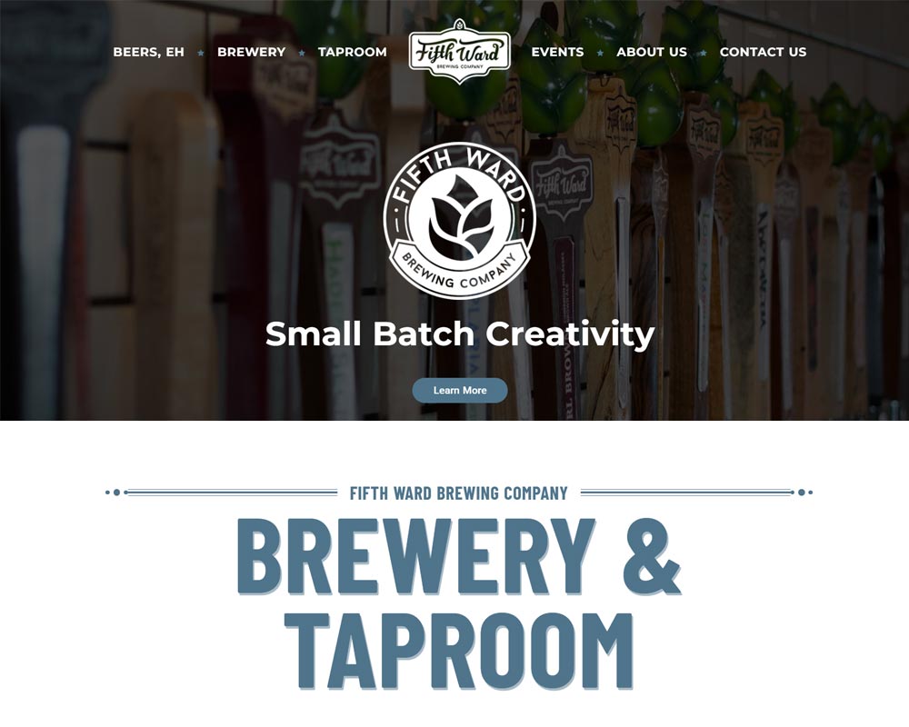 Fifth Ward Brewery Website