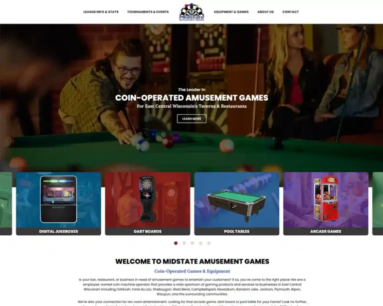 Midstate Amusements Website